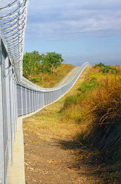 Galvanized border fencing