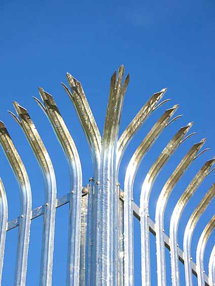 Galvanized fencing detial