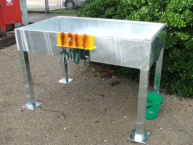 Galvanized planting box